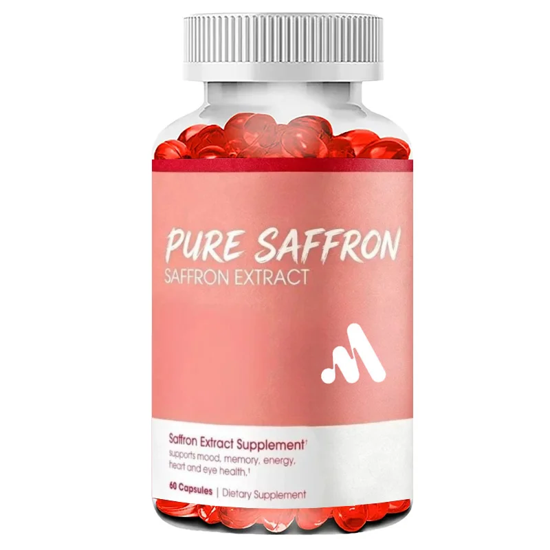 Saffron Supplement -100% Pure Saffron Extract Capsules Energy Eye Health Support