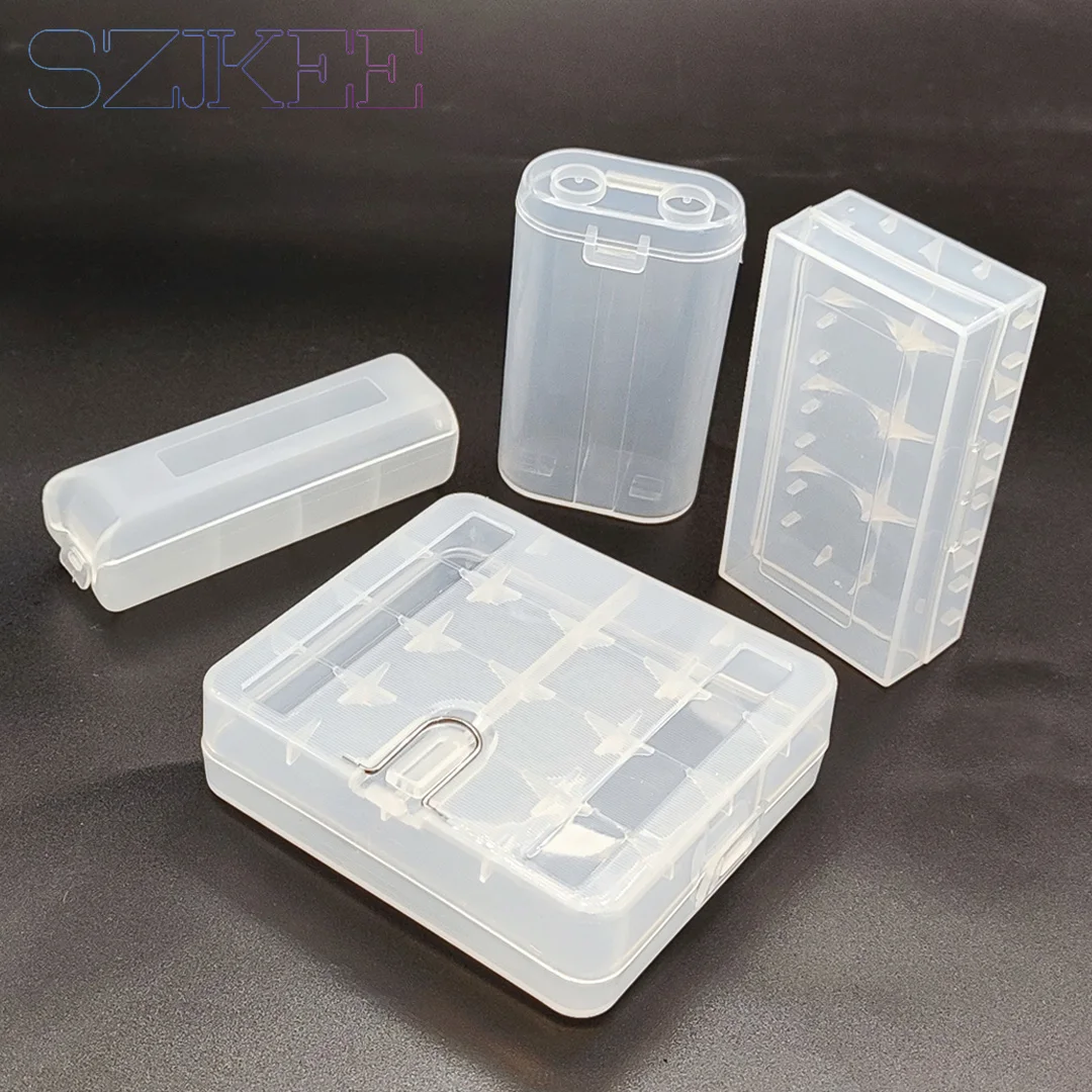 18650 Battery Storage Box 18650 Hard Case Holder Rechargeable Battery Power Bank Plastic Case Transparent