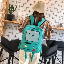 Cute Bmo Bag Finne Figure Jakey Robert Bag Anime Cartoon Adventures Robert Times Robot Bag Child Girl Boy Student Soft Backpack