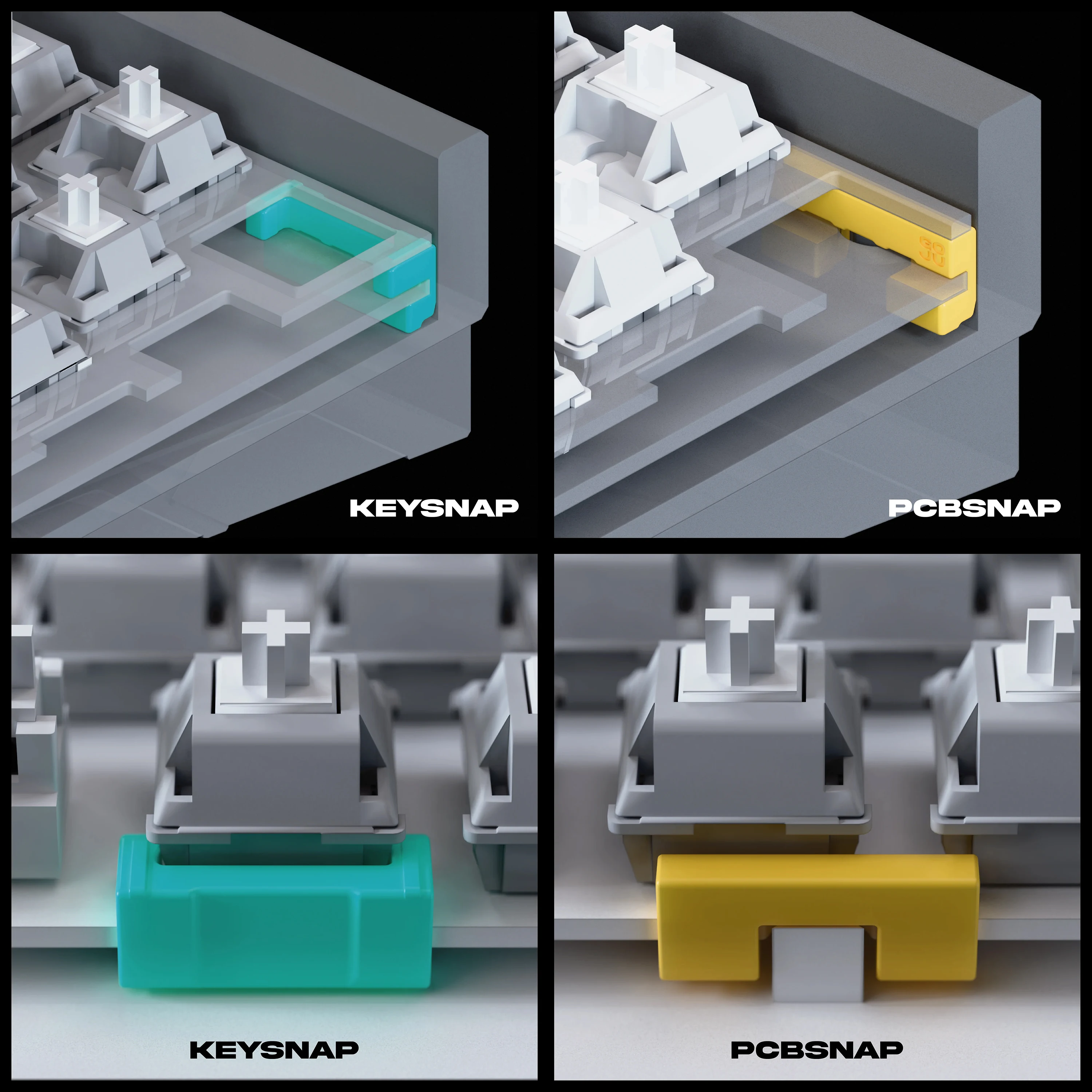 Geon × Nuxros Keysnap PCBsnap Goju Mechaniczna Klawiatura O-ring Structure Silikonowe FKM Modyfikacje Uszczelka Klawiatury 4 szt. — zdjęcie produktu 5
