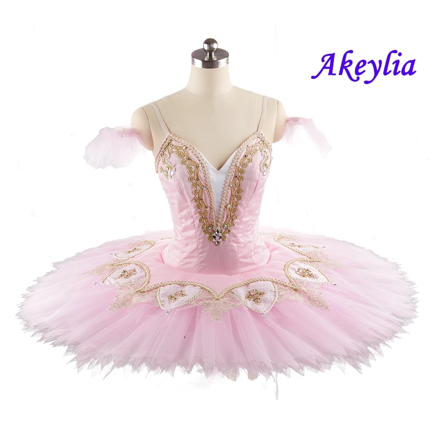 News Pink Ballet Tutu professional Flower Fairy Ballet Stage Costumes Tutus for Performance Adult Ballet Pancake Tutu Dress 0168