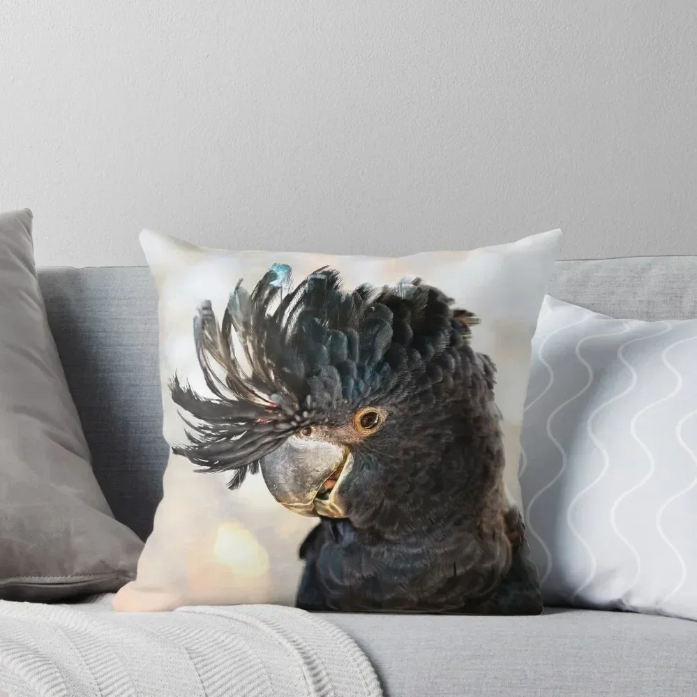 Red-Tailed Black Cockatoo, Native Animal Rescue, Perth Throw Pillow Luxury Pillow Case luxury sofa pillows pillow