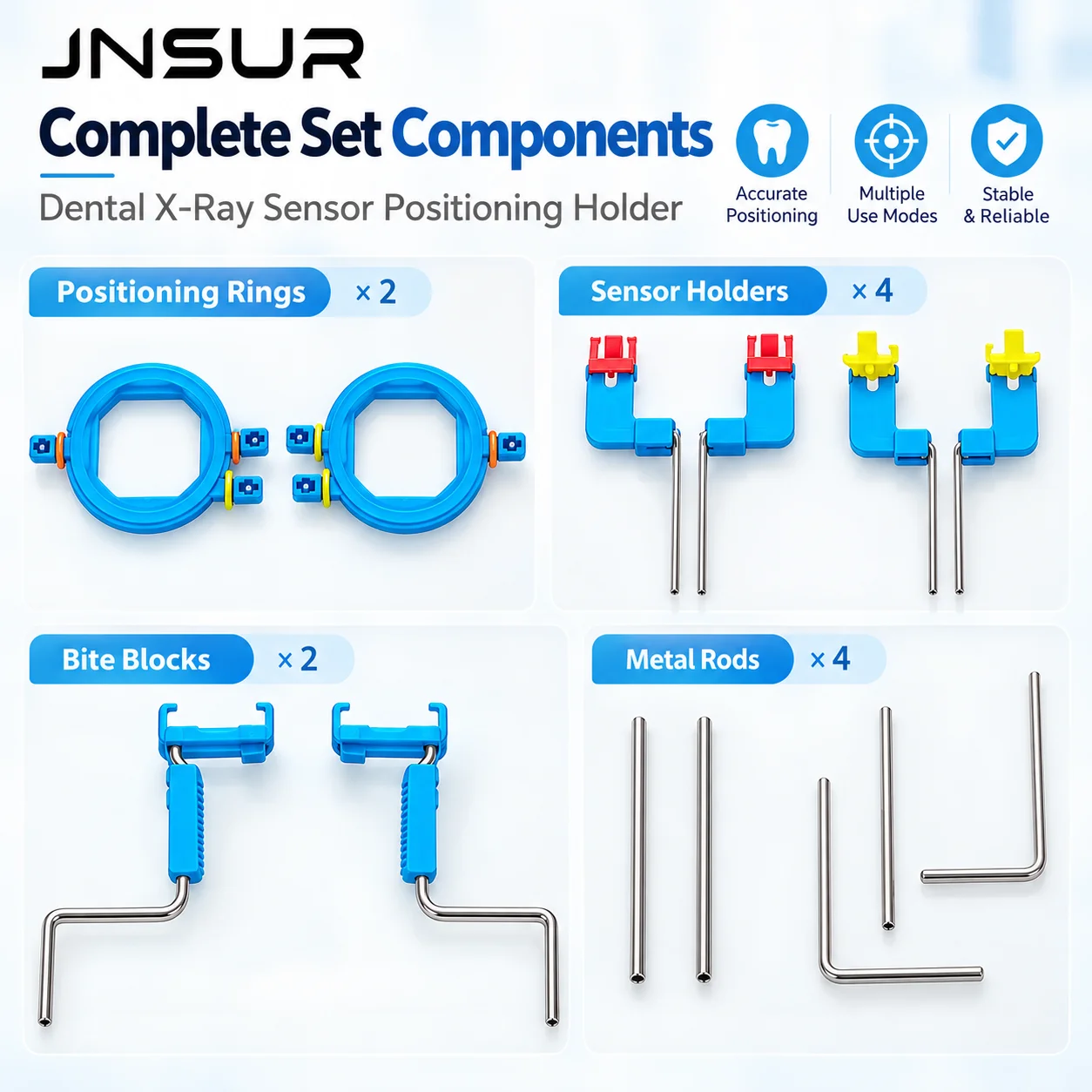 JNSUR Dental X Ray Sensor Positioning Holder Kit Digital Intraoral X-Ray Film Sensor Holder Positioner Endodontic Dental Radiogr
