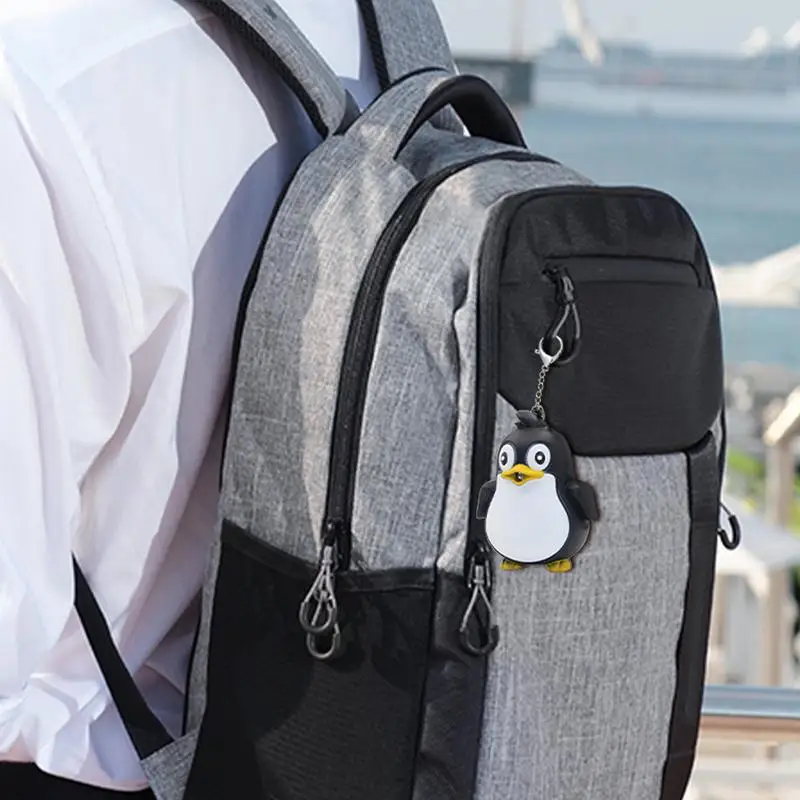 Penguin Keychain Charm Handbag Backpack Charm Penguin Keychain Car Keys Pendant Sound LED Keychain Couple Charm For Women Girls