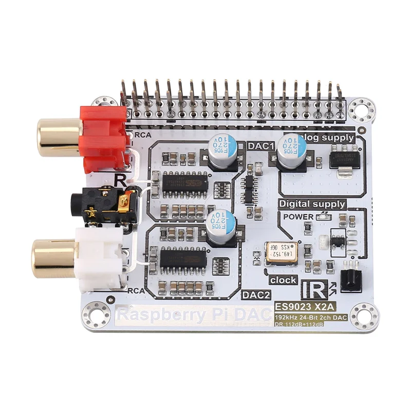 Nuevo componente accesorio Volumio Moode para Raspberry Pi DAC Raspberry Pi 4B + HIFI decodificación Dual DAC I2S