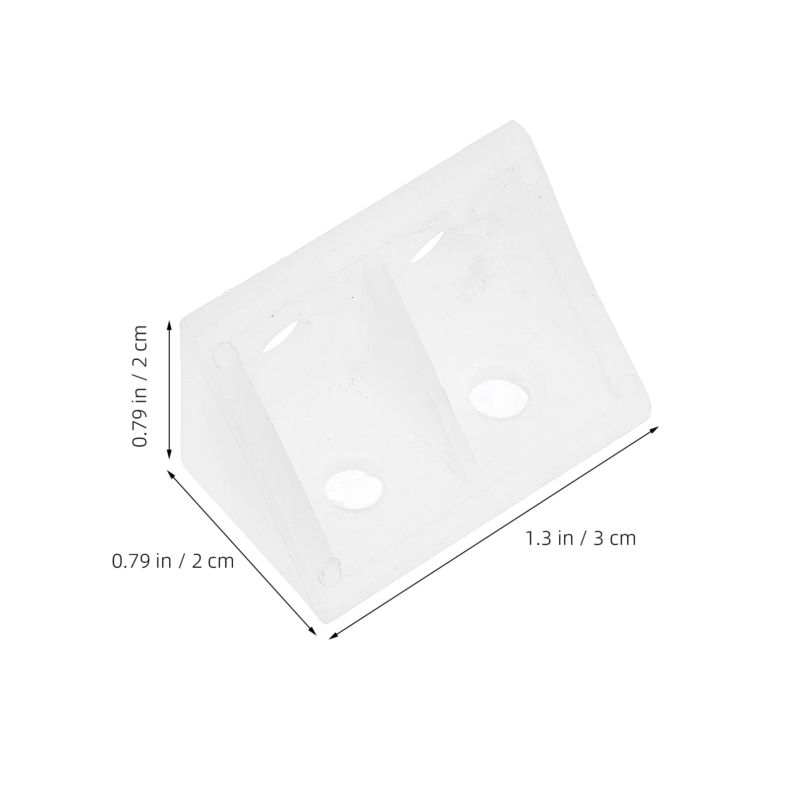 20 قطعة من دعامات الزوايا البلاستيكية 90 درجة مع تصميم 4 فتحات للخزائن والأرفف والخزائن ودعم الأدراج والأثاث #4