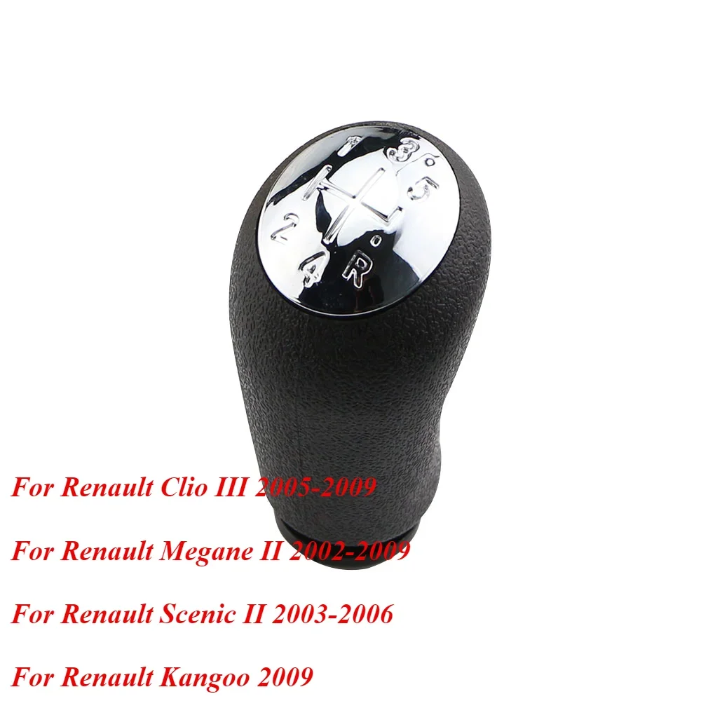 Botão de mudança de engrenagem de 5 velocidades para Renault Clio III 2005-2009 Kangoo 2009 Fit Scenic II 2003 2004-2006 Transmissão manual Carro Acc.