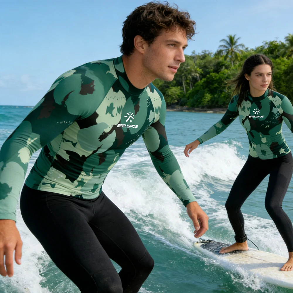 

Men's and Women's Long Sleeve Rash Guard UPF50+Surfing Shirt High Quality Sailing Top Beach Wear for Water Sport Fishing Touring