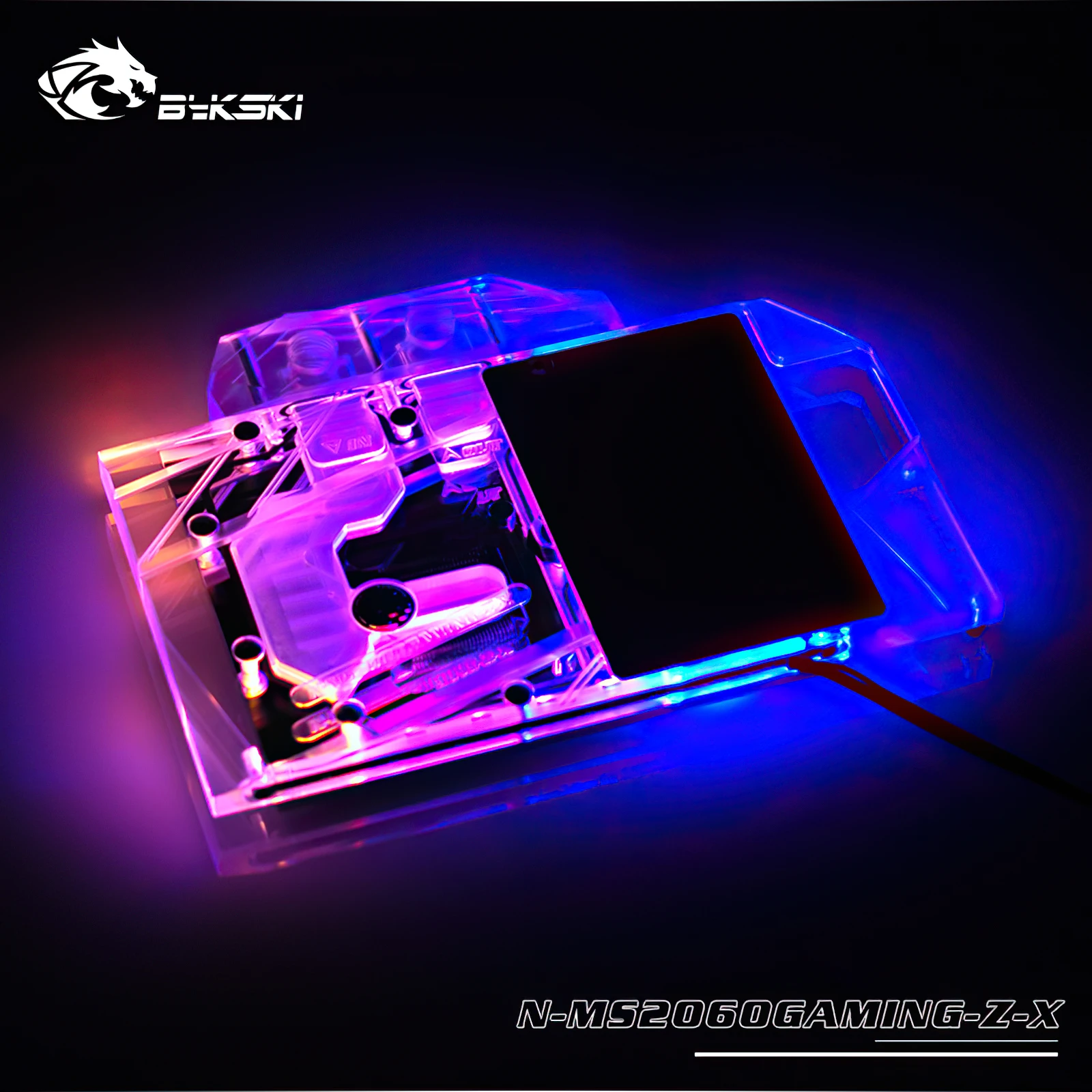 Imagem -02 - Bykski-cobertura Completa Gpu Water Cooling Rgb Block Msi Rtx2060 Gaming z 6g N-ms2060gaming-z-x