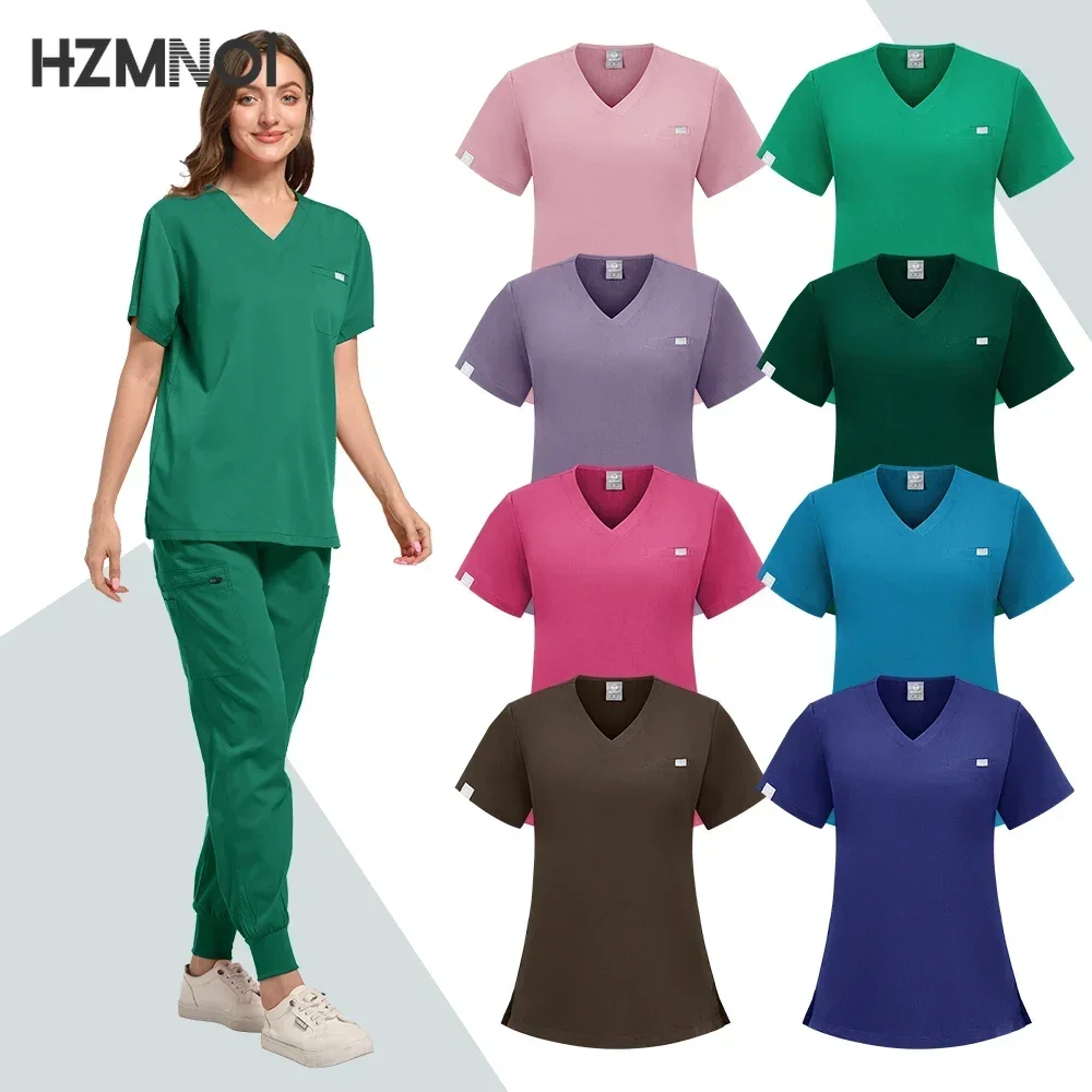 

Dentistry Doctor Lab Spa Uniform Surgical Scrub Uniform for Woman Pharmacy Pet Hospital Set Slim Fitting Elasticity Nurse Scrubs