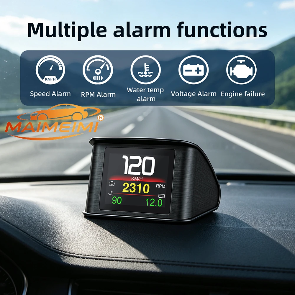 P10 PRO Car OBD2 Head Up Display Digital Speedometer On Board Computer Overspeed Alarm Engine Fault Code Electronic Accessories