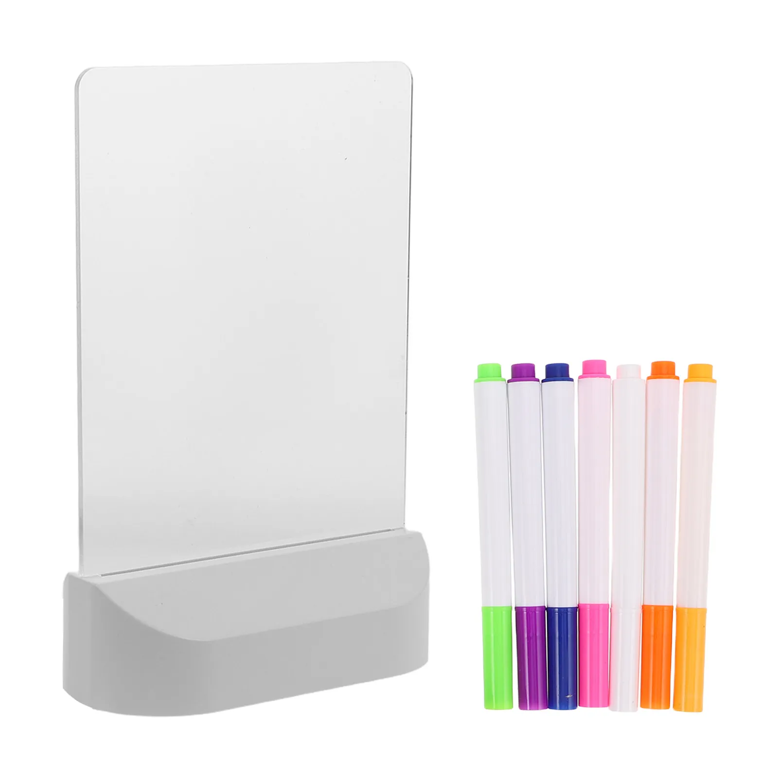 1Set Acrylic DIY Drawing Board for Light Up Erasable Writing Surface Night Light Lamp Creative Bedroom Decor Pad