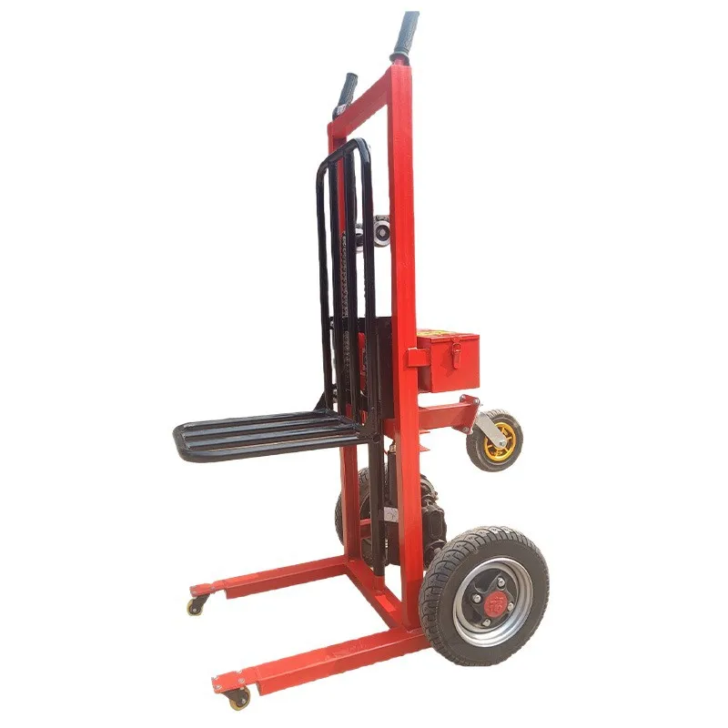 

Portable loading and unloading truck, small forklift truck, slot truck, all-electric liftable warehouse logistics stacker truck