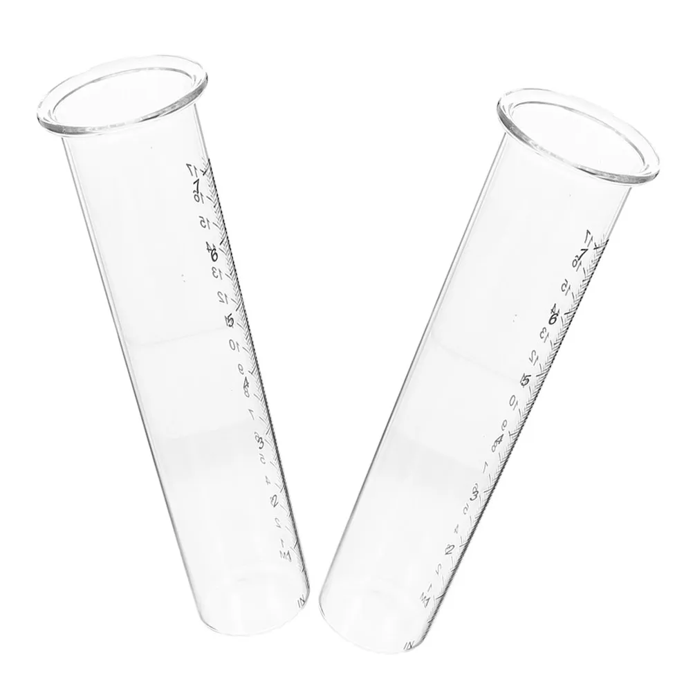 2Pcs Plastic Rain Gauge Tubes Replacement 7 Inch Freeze Proof Rainfall Measuring Cylinder with Clear Marked Scale for Outdoor
