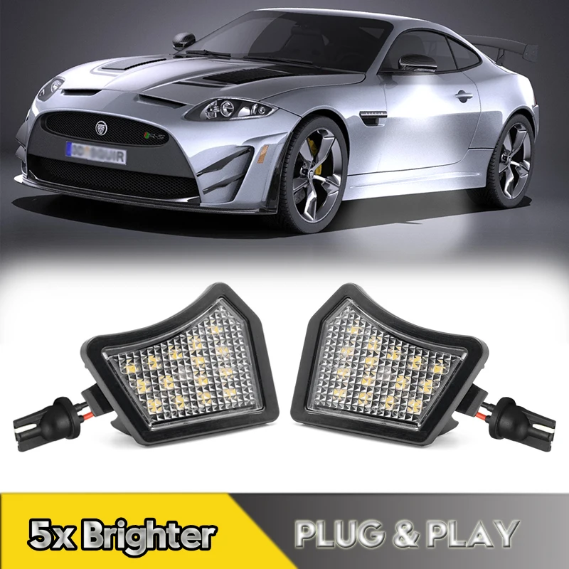 

2Pcs For Jaguar XJ XK XF XE XKR LED Under Mirror Lights Puddle Lamps For Volvo XC90 XC70 S60 V40 V70 S40 V50 C30 Car Accessories