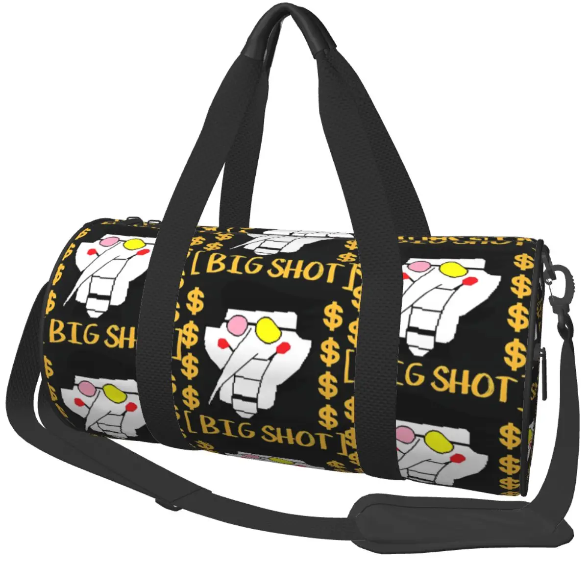 Deltarune Spamton Typography Cartoon Sports Bags Travel Training Gym Bag Large Colorful Handbag Male Female Portable Fitness Bag