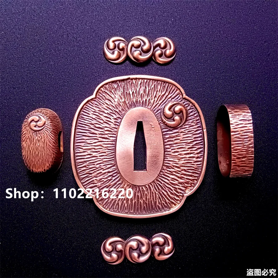 Exquisite Copper Tsuba Handguard Guard Brass Fuchi Kashira Menuki For Real Japanese Japan Samurai Katana Sword Fittings New