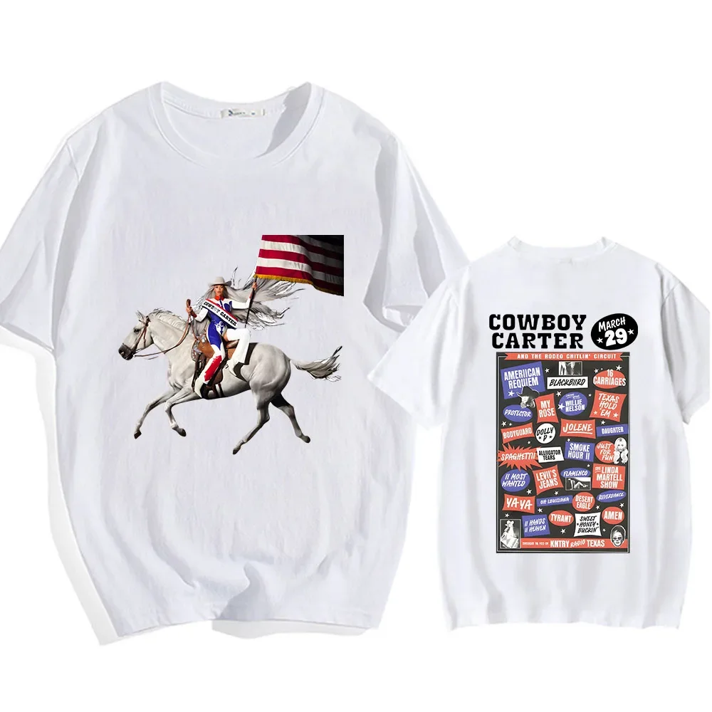 Cowboy Carter Beyoncée T-shirt Graphic Printing Tee-shirt Short Sleeve Summer Tshirts Women/Men Clothing Streetwear Girls