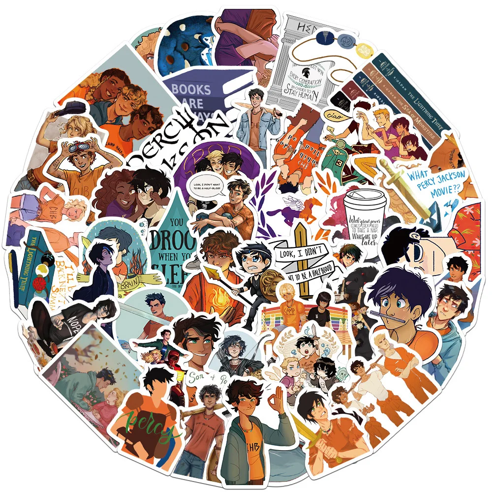 10/30/50pcs Classic Movie Percy Jackson Cartoon Stickers Anime Cool Graffiti Kid Toy Decals for Notebook Fridge Car Sticker Gift