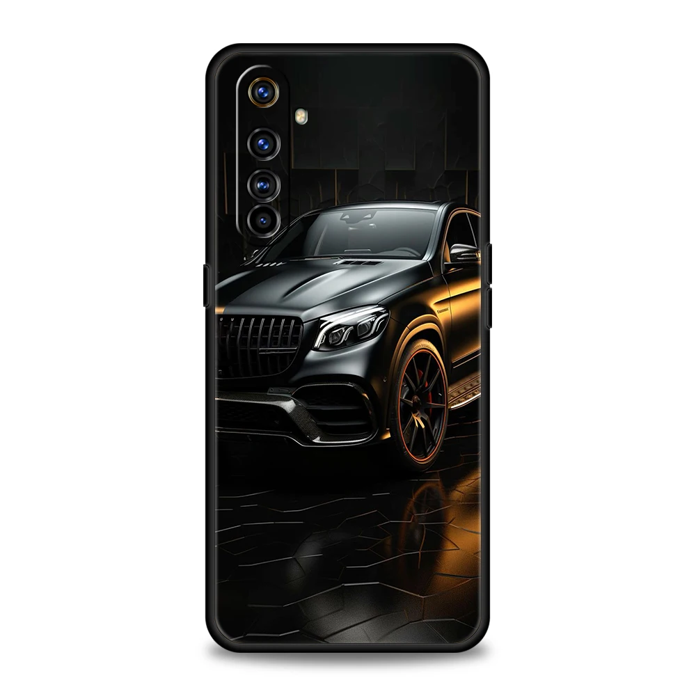 Male Men Brand SUV Sports Cars Silicone For Realme 10 11 8i 9i 9 Pro Plus GT2 C3 6 7 8 Pro C21 C11 C25 C35 Pro 5G Phone Cover