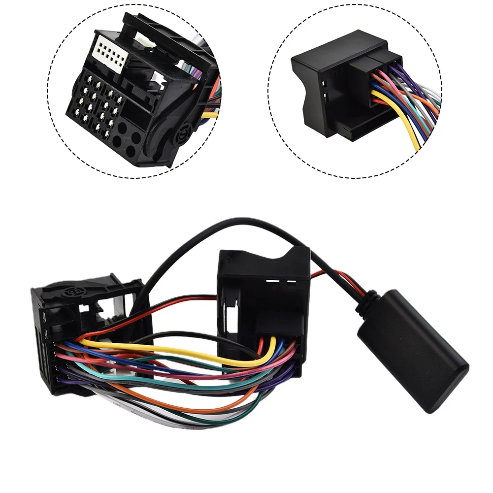 AUX Cable with 12-Pin Large Interface for BMW E60 E61 E62 E63 E64 CD Head Units to Stream Audio from Phone Tablet MP3 Player