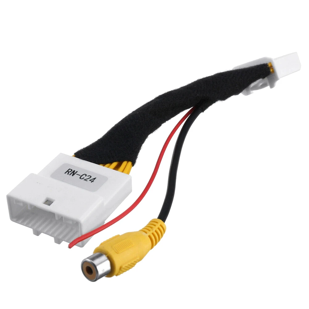 A56P-Car 24Pin Video Input Switch Reverse Parking Camera Rca Adapter Cable For Renault Stepway Vivaro Dacia Sandero Clio 4
