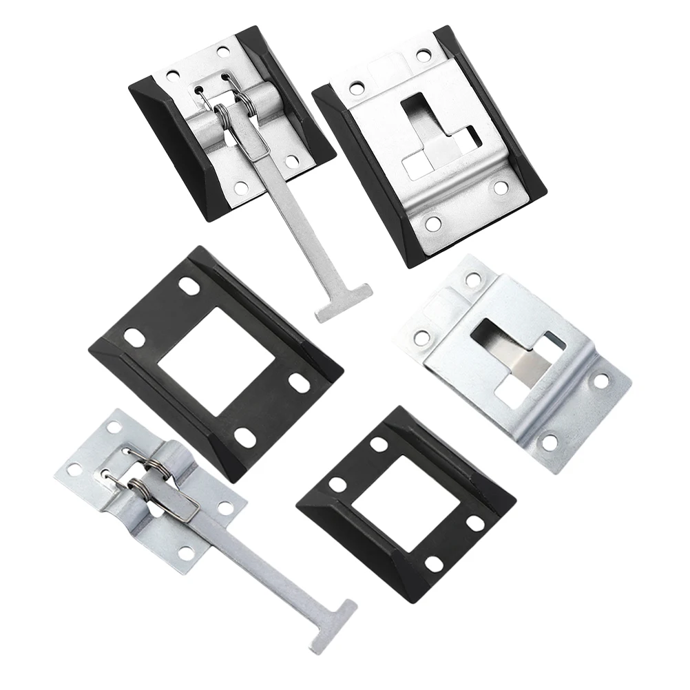 

4 set Cargo Latch Stainless Steel RV Door Hardware Secure Rv Door Latch Replacement Closure Silver Metal Vehicle Hook