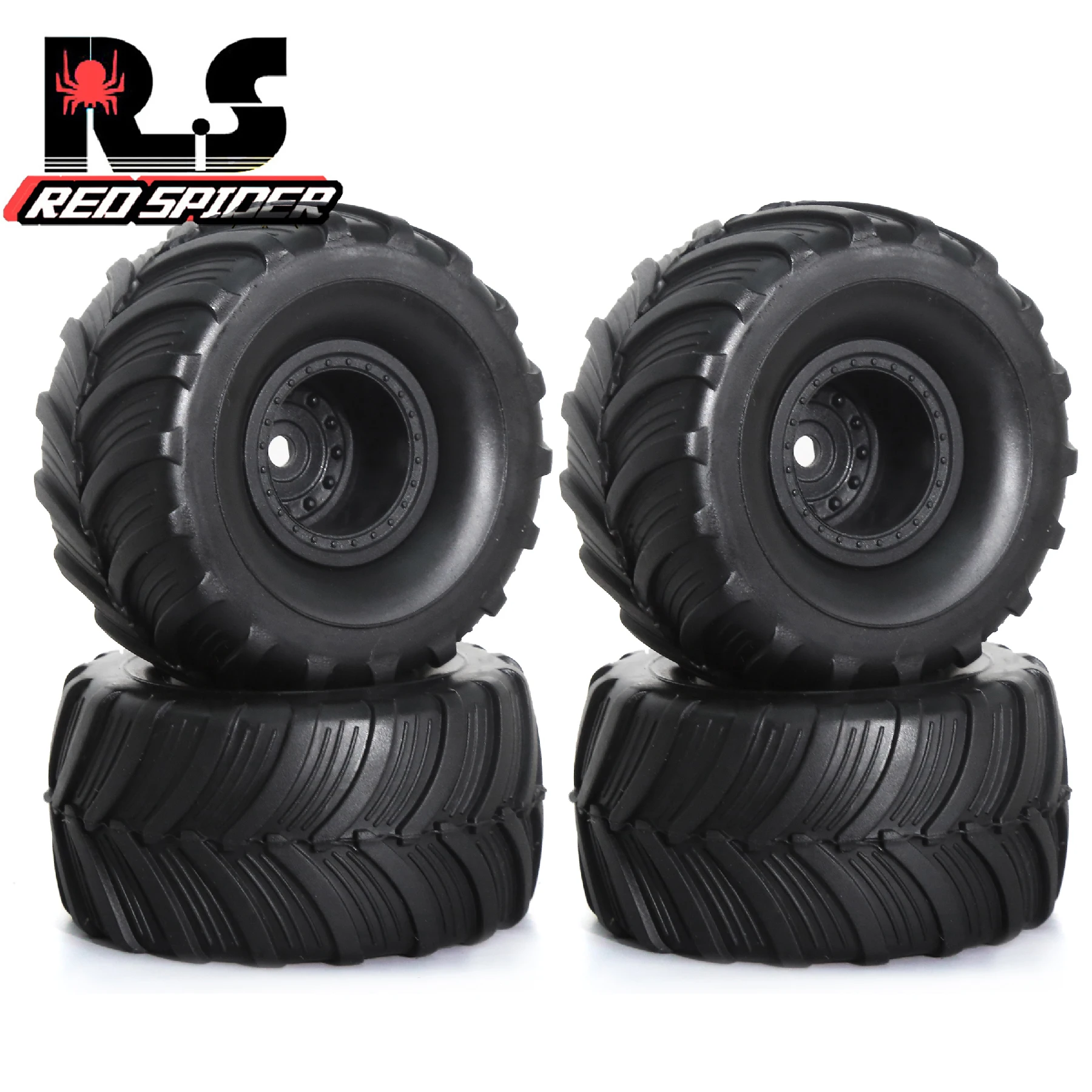 

1/18 1/24 Simulated climbing Crawler tires and plastic wheels Diameter52mm for SCX24 T4-M trucks FMS FCX24 Kesma RC Car W194