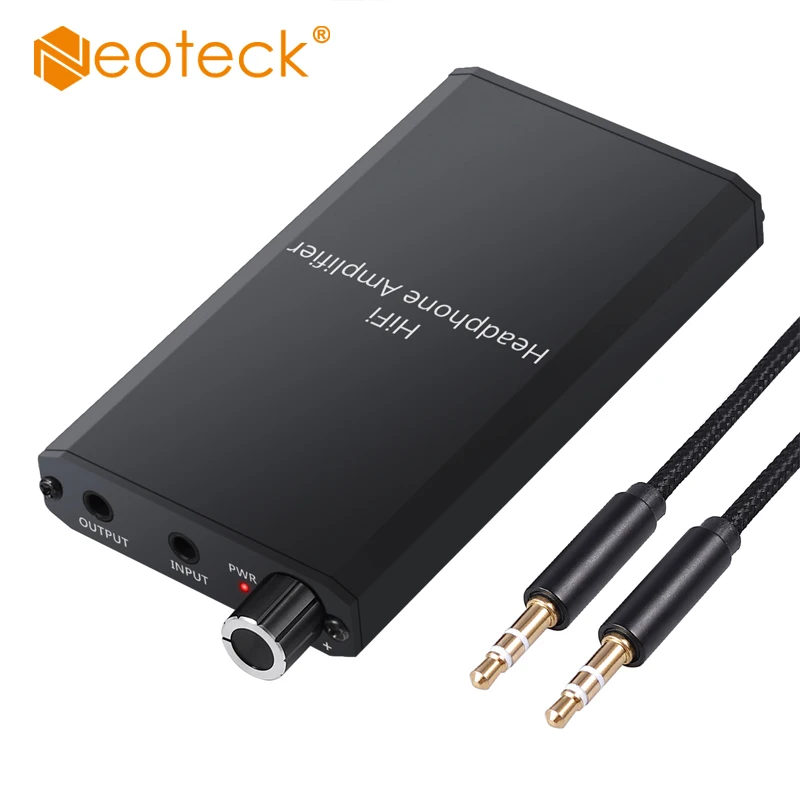 Neoteck 16-300Ω Earphone Amplifier 2 Stage Gain Switch Enhance Function Aux In Portable HIFI Amplifier Audio In Headphone Out