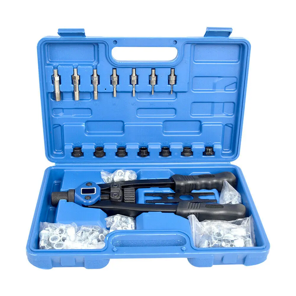 

110Pcs Rivet Nut Rivnut Tool Kit Riveting Riveter Nutsert Nutserts M3-M12
