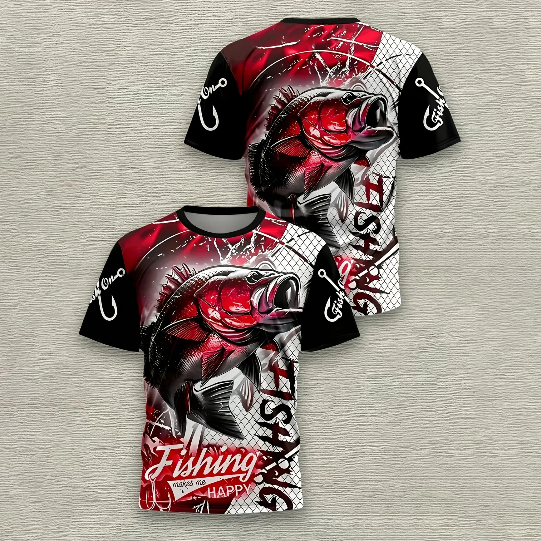 Vintage T Shirt for Mens Fishing 3D Print Outdoor Sports Short Sleeve Top Casual Man's T-Shirt Loose Tee Streewear Men Clothing