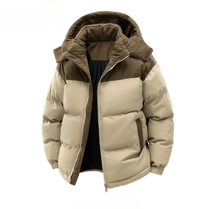 

​ Сверхмощное стеганое хлопковое пальто для студентов, мужская теплая куртка для отдыха на открытом воздухе ​