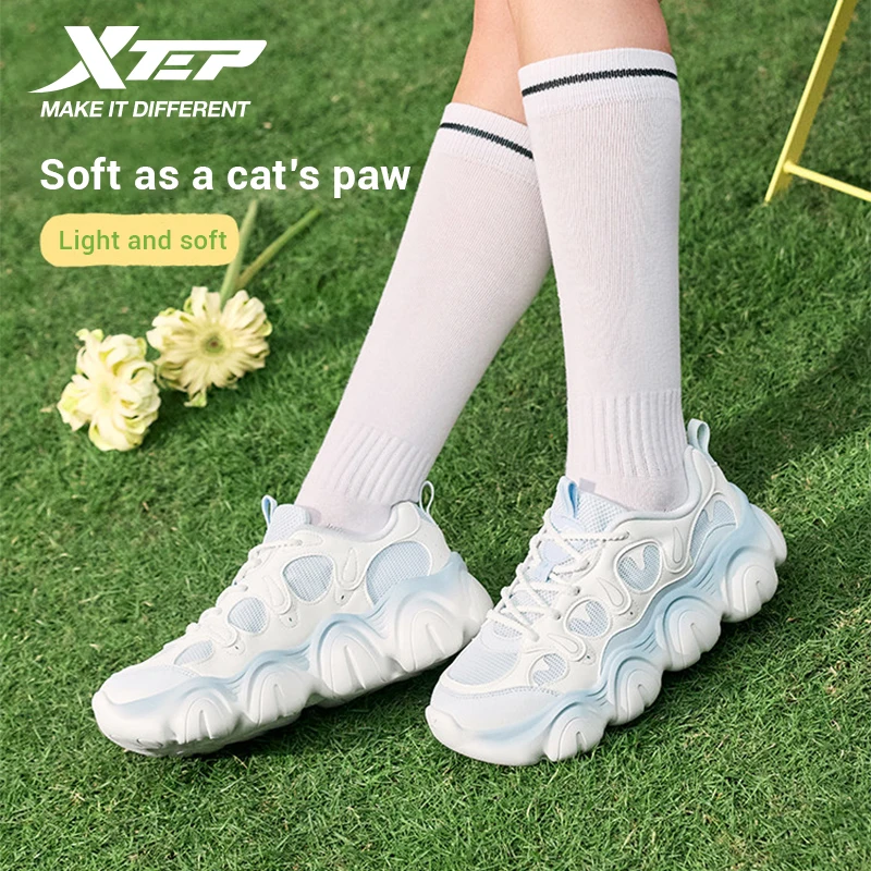 Xtep Claw Shoes Women's Winter Lightweight Trendy Thick Sole Platform Casual All-Match Lightweight Sneakers 874218320008