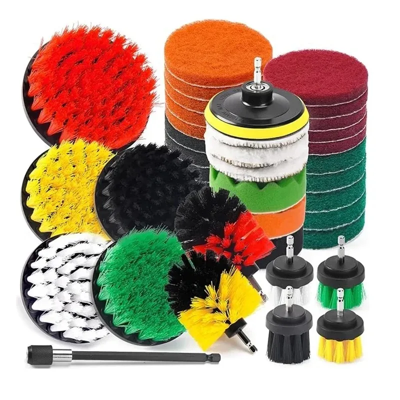 

12pcs Electric Drill Brush Head Cleaning Household Universal Tools Floor Tile Polishing Kitchen Bathroom Car Wash Descaling Set