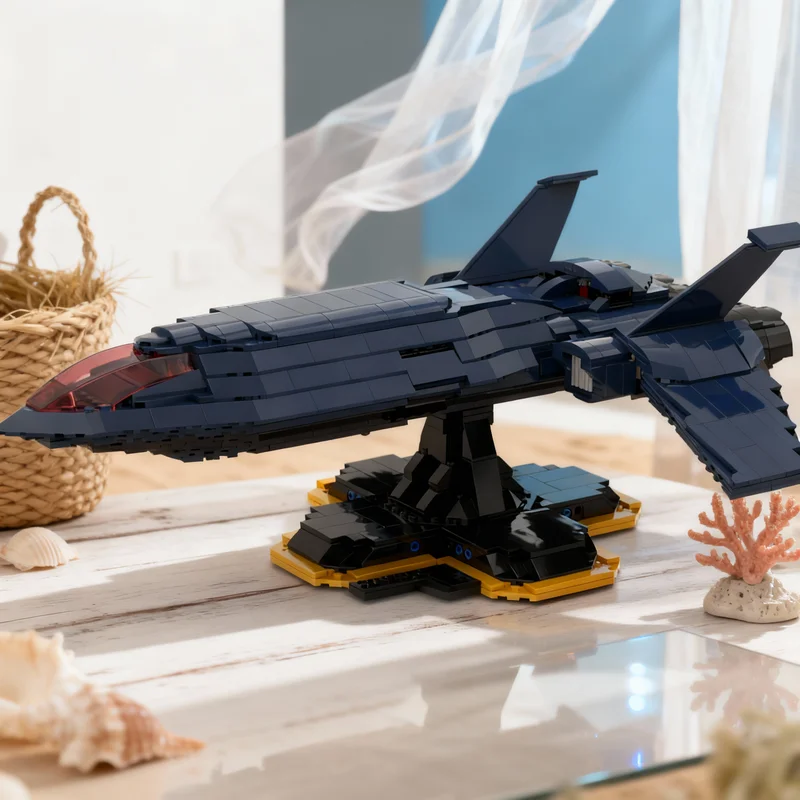 

1427 деталей MOC X JET BLACKBIRD MEN, супергерои Marvel, рождественские подарки, модель, конструктор, архитектурные блоки, DIY, креативная идея