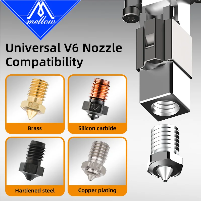 High Flow Mellow HeatCore 4 UHF Lite ALPS Hotend Smart Leveling Nozzle Probe for Voron Blv Vzbot Hevort DIY 3D Printer