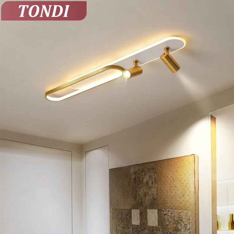 LED Ceiling Lights With Spotlights For Bedroom Living Room Dining Room Hall Corridor Long Strip Ceiling Lamps Home Lighting
