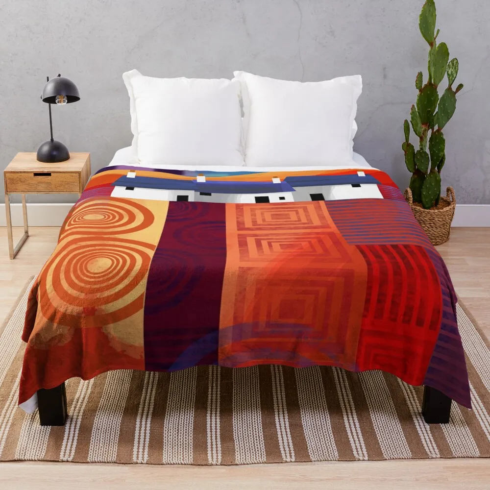 Abstract Landscape Throw Blanket Weighted wednesday Decoratives Blankets