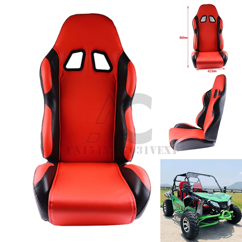 

Large Safety Seat Single Seat Saddle with Slide Rails for Go Kart Go Kart ATV UTV Dirt Bike Quad Buggy Parts