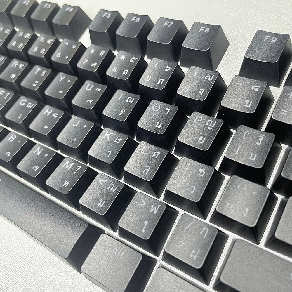 Orosz Koreai Áttetsző keycaps 104 számára Gépi Kulcskarika Összeegyeztethető vel MX Pénztárablak DIY Kicserélés Alatámaszt ledes Világítás