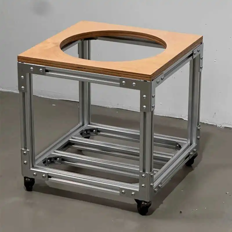 DSA coffee shop decorative flower tray cart flower stand household creative aluminum profile movable rack