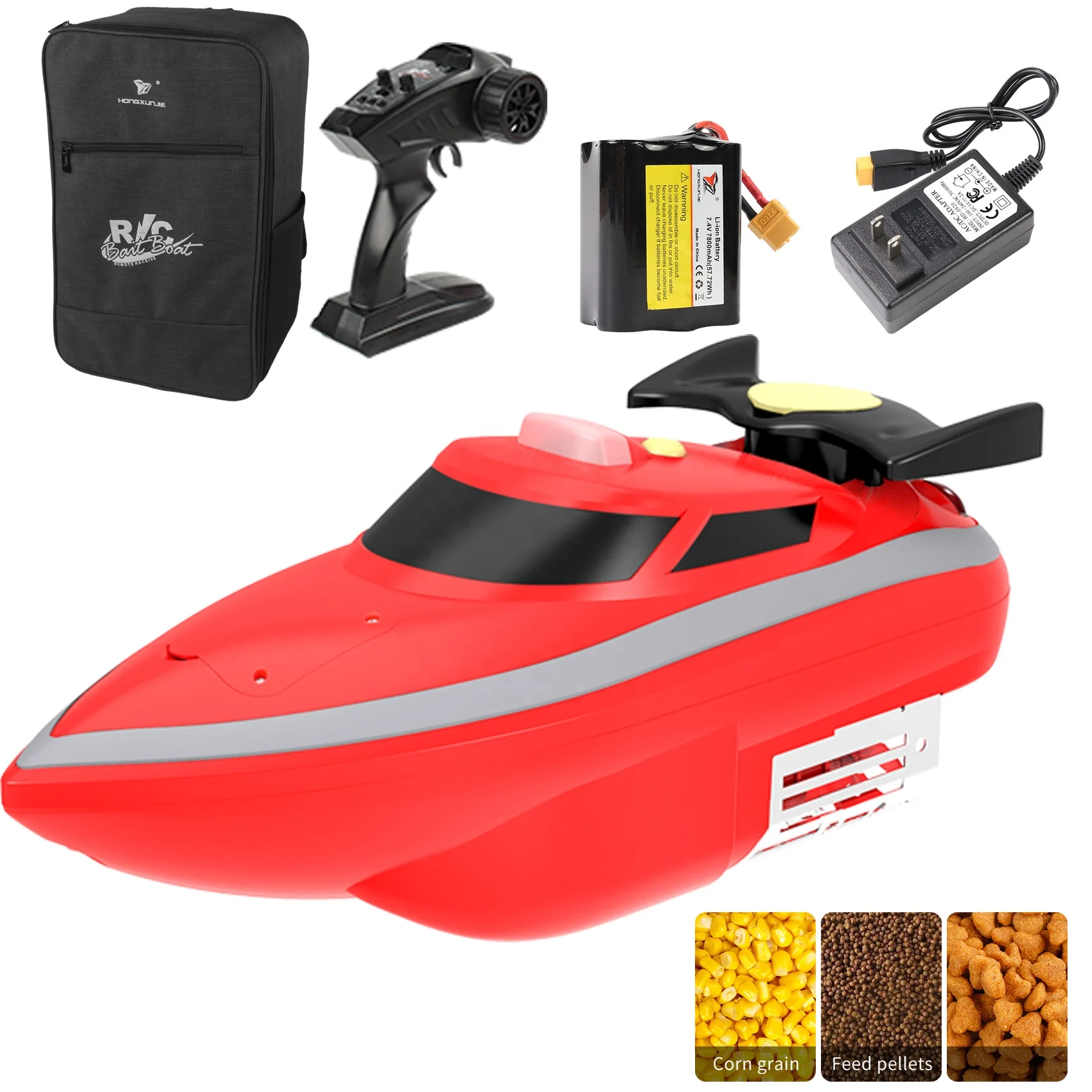 Sea Fishing Feeding Spots Memory 1kg Load Capacity 500M Big Hull Remote Controlled Fishing Bait Boat