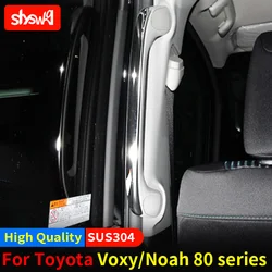 2Pcs Middle Door Handle Cover Trim for Toyota VOXY / NOAH 80 Series Stainless Steel Sequin Styling Sticker Accessories