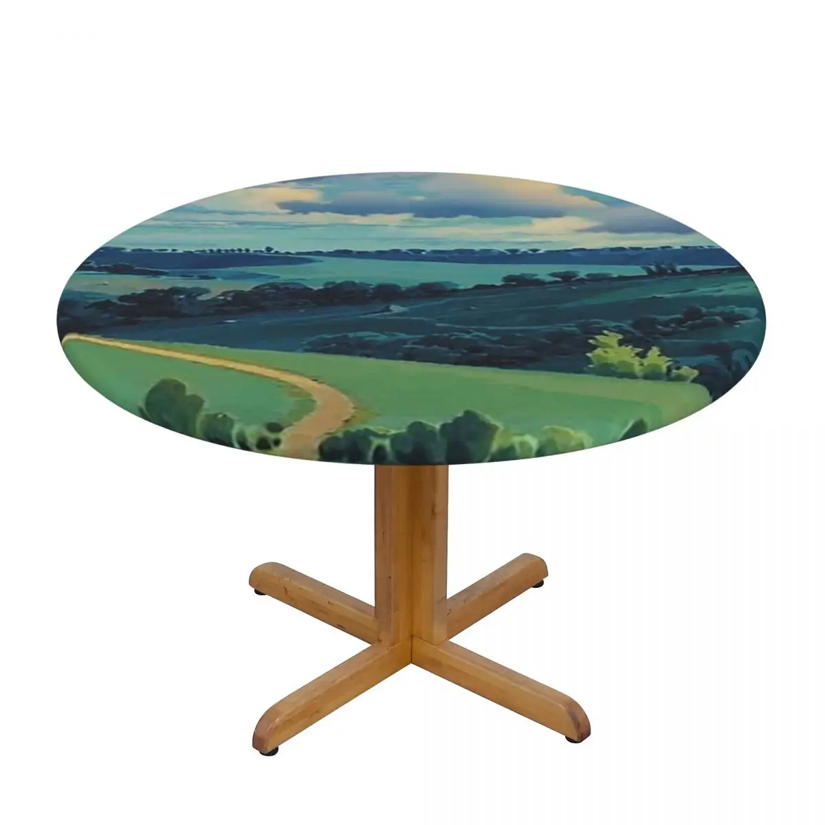 Laputa Castle In The Sky Waterproof Round Tablecloth Oilproof Table Cloth for Kitchen Events Dining Table Cover
