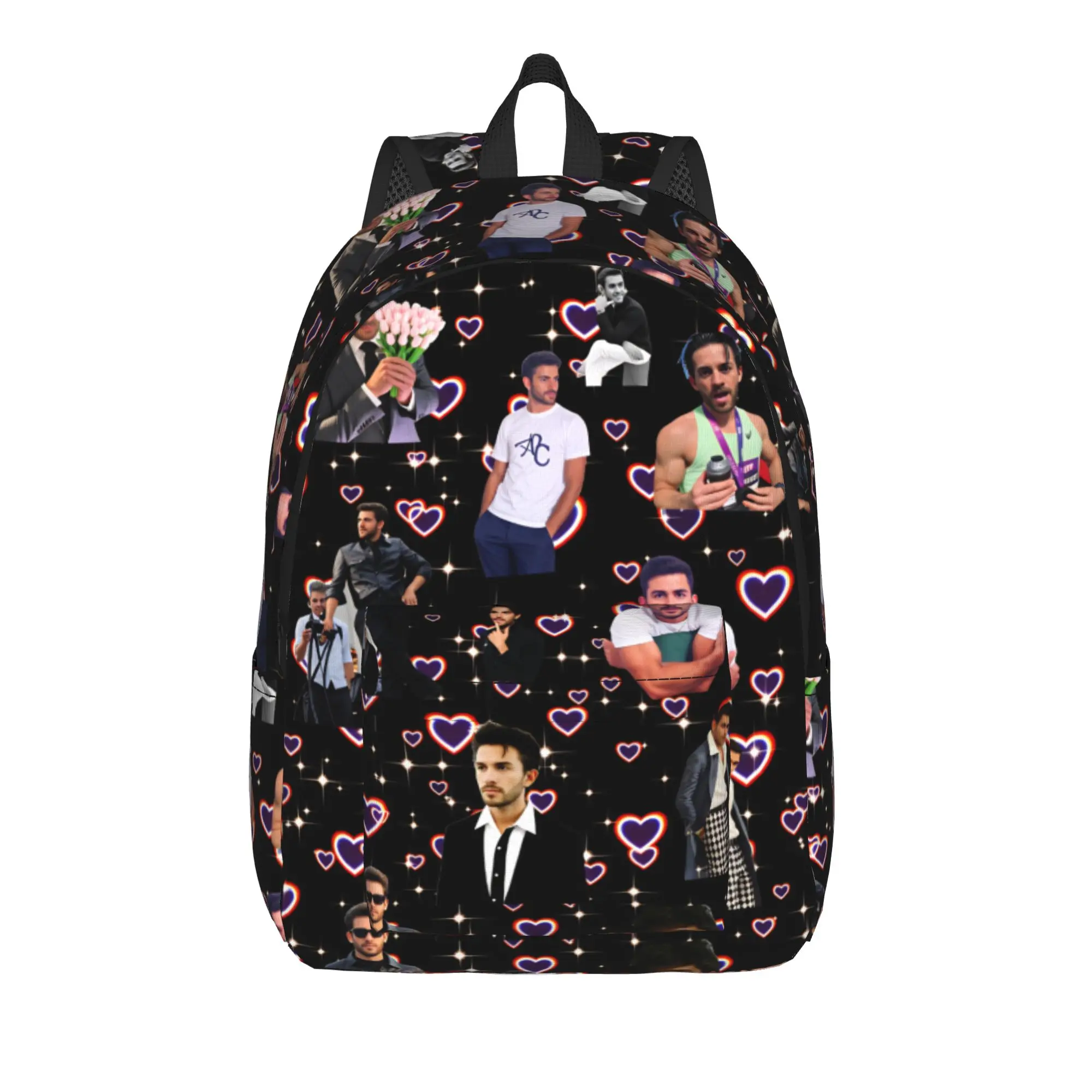 Jonathan Bailey Backpack  Kawaii Backpacks Male Camping Soft High School Bags Custom Rucksack