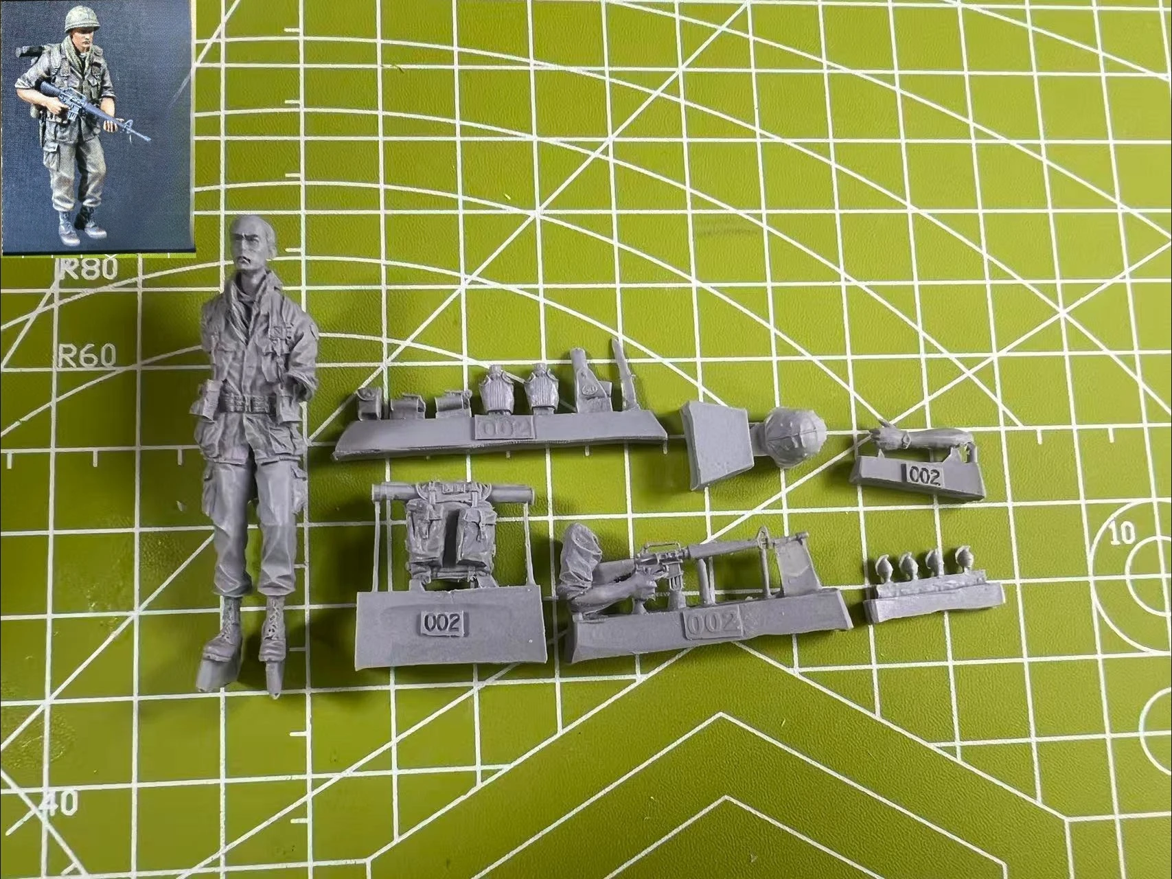 

1/35 литая модель из смолы, модель солдата США на 1 человека, сцена, игрушка, неокрашенная