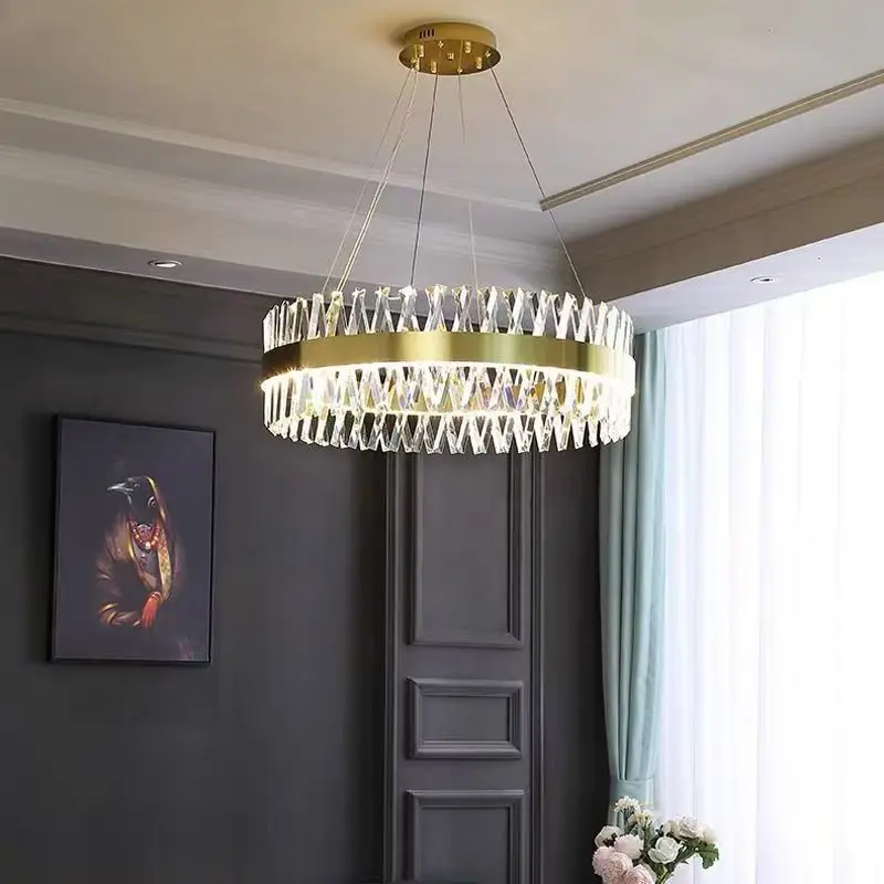 Postmodern Luxury Crystal Chandelier Living Room Designer Creative Simplicity Bedroom Personality Home Dining Room Lighting