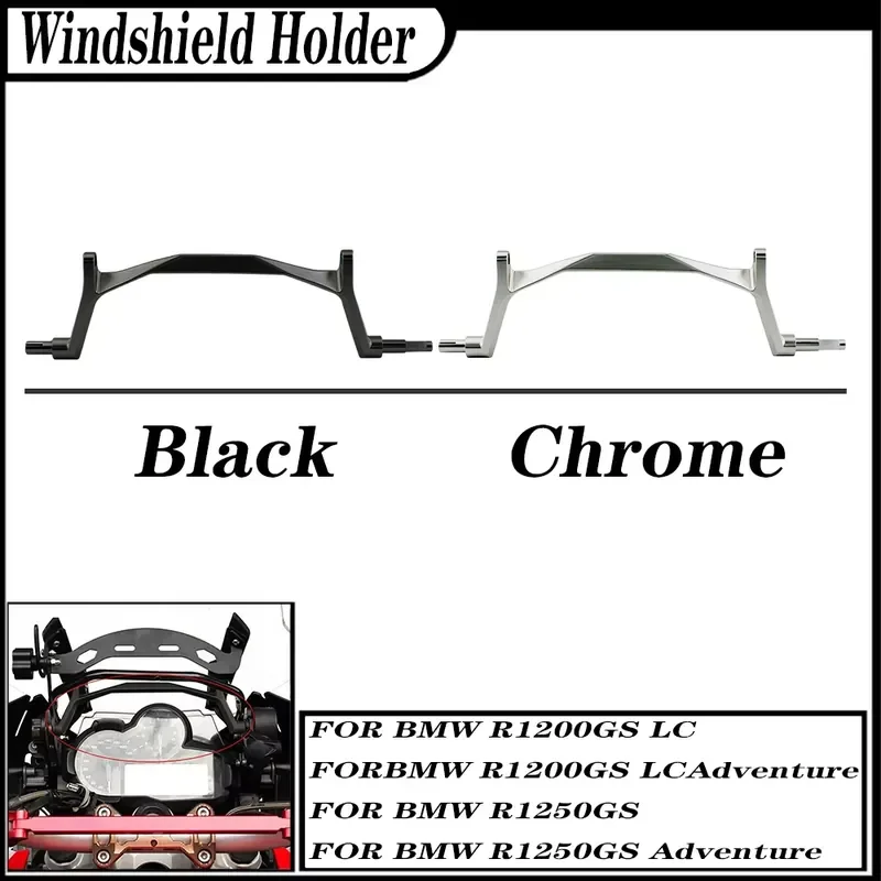 FOR R1200GS R 1200 GS R1250GS R 1250 GS LC ADV GSA Windshield Mount Bracket Holder Aluminum Black Silver 2014-2026