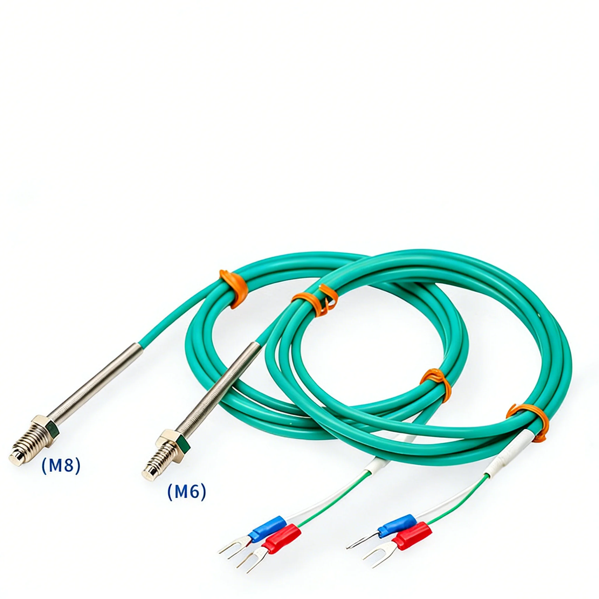 Silicone Cable high temperature thermocouple M6/M8 Screw K-type thermocouple temperature sensor