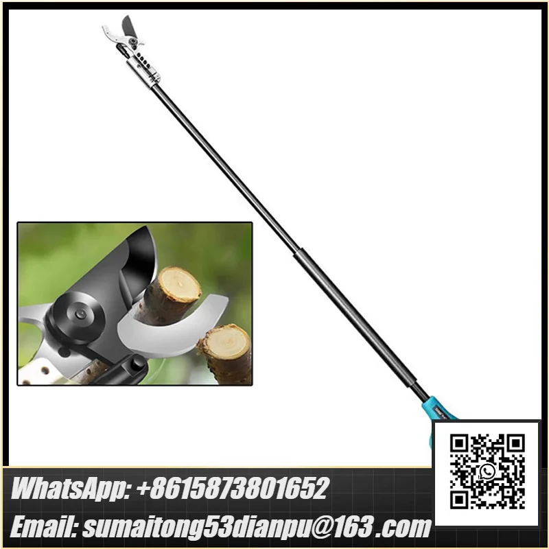 Rechargeable high-altitude pruning shears, electric high-branch shears, extended-pole garden shears, household fruit tree branch